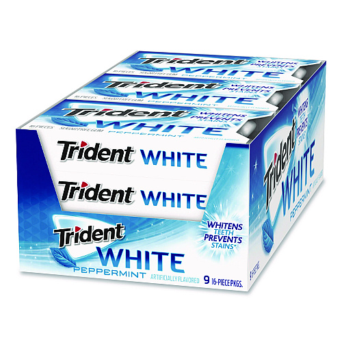 Trident Sugar-Free Gum, Peppermint, 12 Sticks/Pack, 9 Packs/Box (AMC67608)