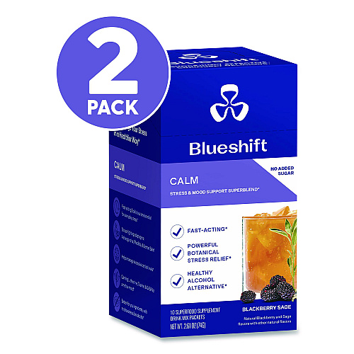 Blueshift Calm Blackberry Sage Drink Mix, 0.23 oz Packets, 10/Pack, 2 Packs/Carton (60004168)