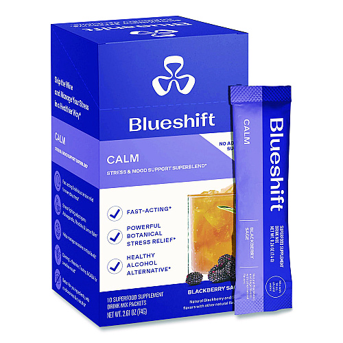 Blueshift Calm Blackberry Sage Drink Mix, 0.23 oz Packets, 10/Pack, 2 Packs/Carton (60004168)