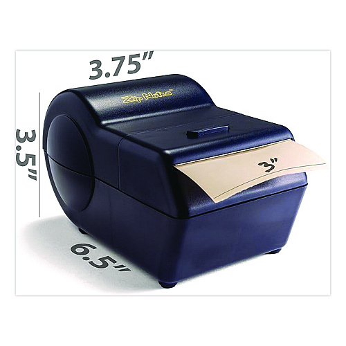 Zip Notes Administrator Dispenser, For 3 x 3 Pads, Black, Includes 150 ft Roll of Sticky Paper and 2 AA Batteries (0020)