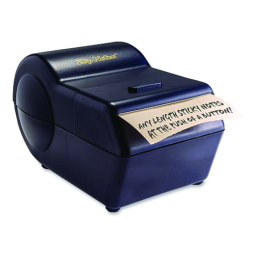 Zip Notes Administrator Dispenser, For 3 x 3 Pads, Black, Includes 150 ft Roll of Sticky Paper and 2 AA Batteries (0020)