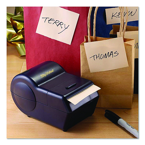 Zip Notes Administrator Dispenser, For 3 x 3 Pads, Black, Includes 150 ft Roll of Sticky Paper and 2 AA Batteries (0020)