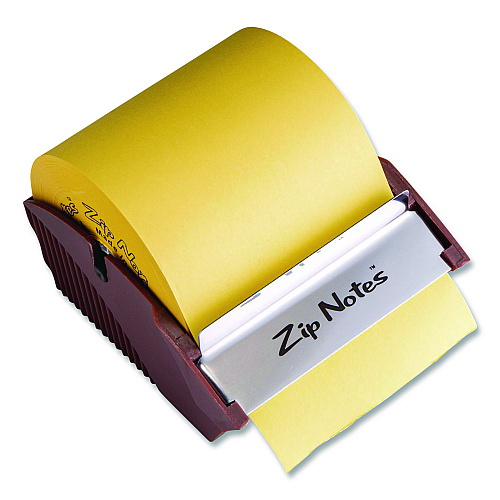 Zip Notes Manual Sticky Notes Dispenser, For 3 x 3 Pads, Burgundy, Includes 150 ft Roll of Sticky Notes (0021)