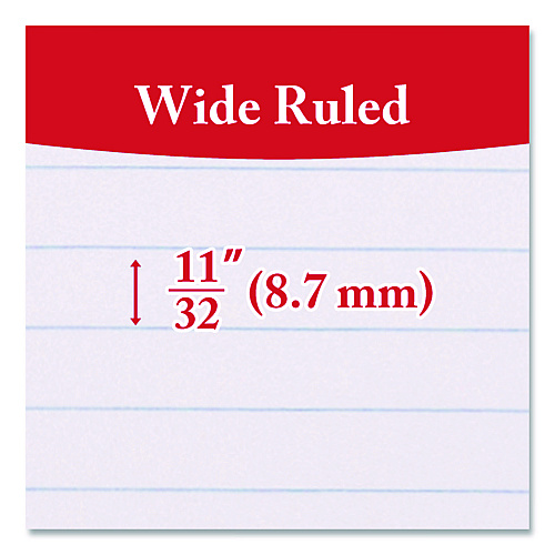 BAZIC Filler Paper, Side: 3-Hole Punched, Wide/Legal Rule, 150/Pack (568)