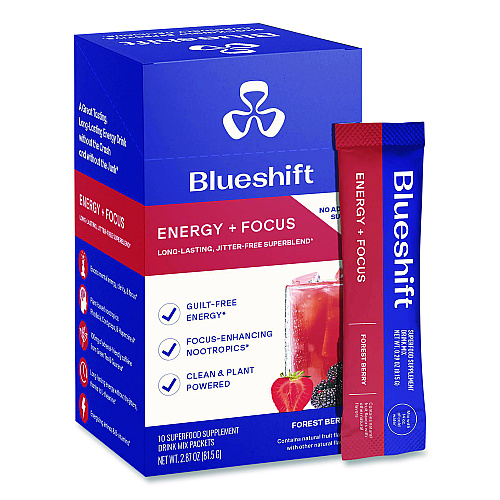 Blueshift Variety Pack Drink Mix, Assorted Flavors, Individual Packets, 10/Pack. 4 Packs/Carton (60004169)