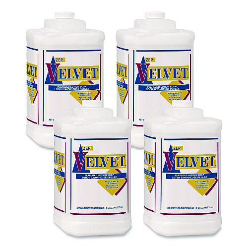 Zep Velvet Lotion Soap, Pleasant Scent, 1 gal Bottle, 4/Carton (95824)