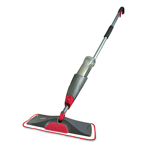Rubbermaid Commercial Reveal Microfiber Spray Mop Kit, Microfiber Head, 54.5" Silver/Black Handle (1M15GRYRD)