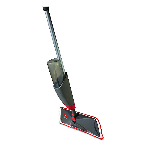 Rubbermaid Commercial Reveal Microfiber Spray Mop Kit, Microfiber Head, 54.5" Silver/Black Handle (1M15GRYRD)