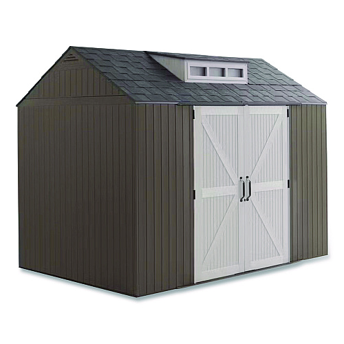 Rubbermaid Storage Shed, 337 cu ft, 7 ft x 10 ft x 8 ft, Brown (2145548)