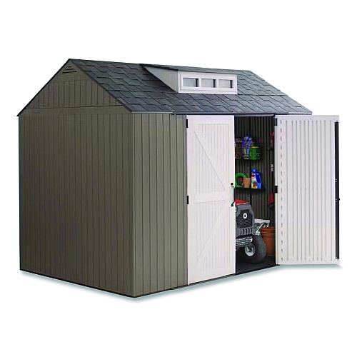 Rubbermaid Storage Shed, 337 cu ft, 7 ft x 10 ft x 8 ft, Brown (2145548)
