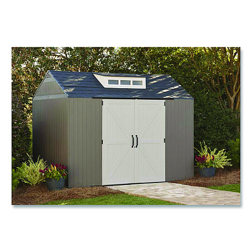 Rubbermaid Storage Shed, 337 cu ft, 7 ft x 10 ft x 8 ft, Brown (2145548)
