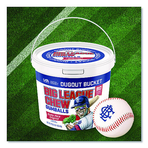 Big League Chew Bubble Gum Balls, Outta' Here Original, 80 Balls/Tub (FGM66056)