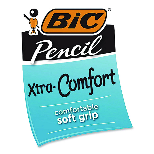 BIC Xtra-Comfort Mechanical Pencil, 0.7 mm, HB (#2), Black Lead, Assorted Barrel Colors, 6/Pack (MPGP61)