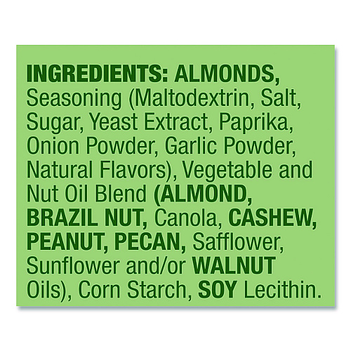Emerald 100 Calorie Pack Nuts, 0.63 oz Pack, 7/Box (DFW34895)