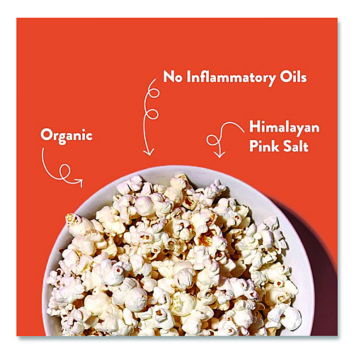 LesserEvil Snack Organic No Cheese Cheesiness Popcorn, Cheese, 0.88 oz Bag, 18/Carton (LSN00862)