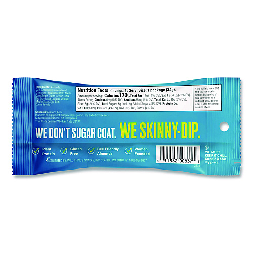 SkinnyDipped Dark Chocolate Covered Almonds, 1.2 oz Bags, 10/Box (EDT00837)