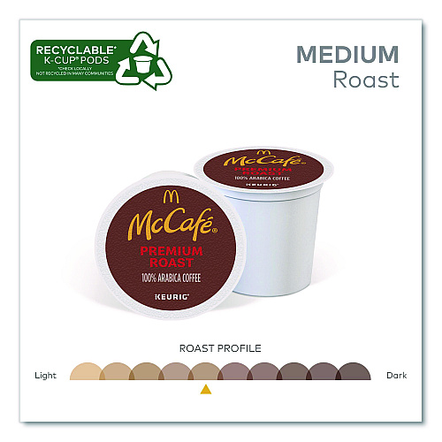McCafe Premium Roast K-Cup, 24/Box, 4 Boxes/Carton (7465CT)
