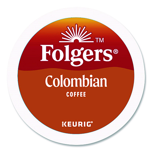 Folgers 100% Colombian Coffee K-Cups, 24/Box, 4 Boxes/Carton (6659CT)