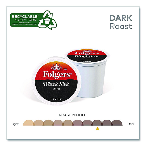 Folgers Gourmet Selections Black Silk Coffee K-Cups, 96/Carton (6662CT)