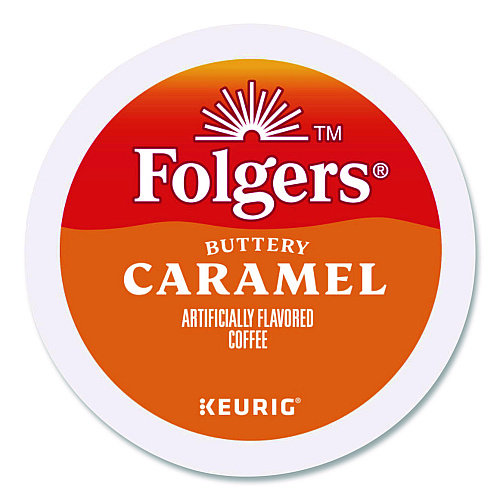 Folgers Buttery Caramel Coffee K-Cups, 96/Carton (6680CT)