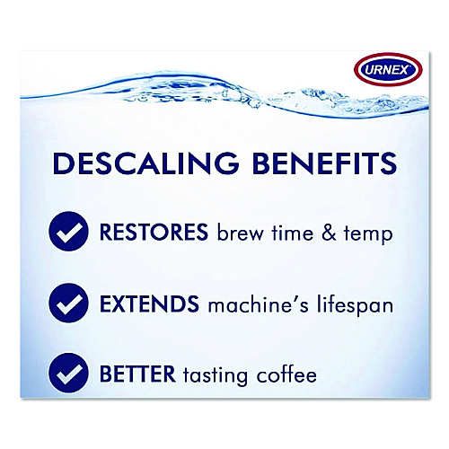 Urnex Coffee and Espresso Machine Descaling Powder, 1 oz Packets, 3/Box (UBI70255)
