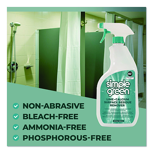simple green Lime Calcium Surface Residue Remover, 32 oz Spray Bottle, 12/Carton (1700032)