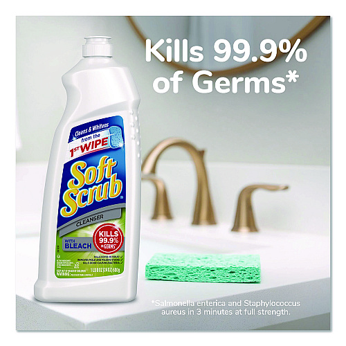 Soft Scrub&reg; Cleanser with Bleach, 24 oz Bottle, 8/Carton (DIA07222)