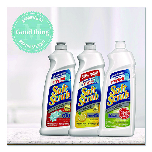 Soft Scrub&reg; Cleanser with Bleach, 24 oz Bottle, 8/Carton (DIA07222)