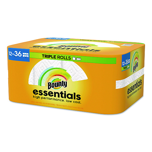 Bounty&reg; Essentials Kitchen Paper Towel Rolls, 2-Ply, 162 Sheet Rolls, 12 Rolls (16681)