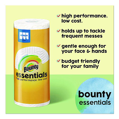Bounty&reg; Essentials Kitchen Paper Towel Rolls, 2-Ply, 162 Sheet Rolls, 12 Rolls (16681)