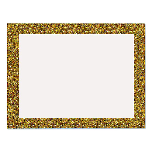Royal Brites Glitter Poster Board, 22" x 28", Heavyweight, White with Gold Border, 25/Pack (24448M)