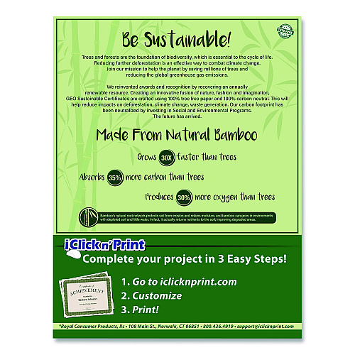 Geographics Award Certificates, 8.5 x 11, White with Gold/White Star Border, 25/Pack (49951)