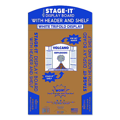 Royal Brites Stage It Display Board, 37" x 44", 1-Ply, Corrugate, White, 5/Pack (27146)