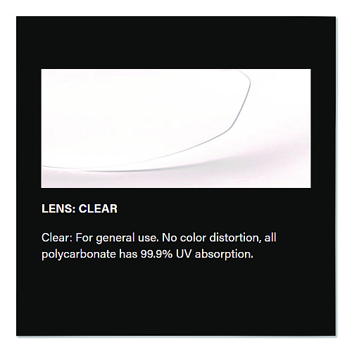 Bouton Zenon Z12 Polycarbonate Safety Glasses, Black Nylon Frame, Clear Polycarbonate Lens (25001F020)