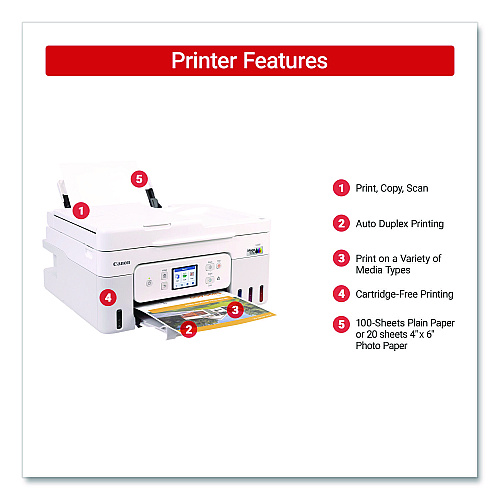 Canon PIXMA G4280 MegaTank All-in-One Inkjet Printer, Copy/Print/Scan (6704C022)