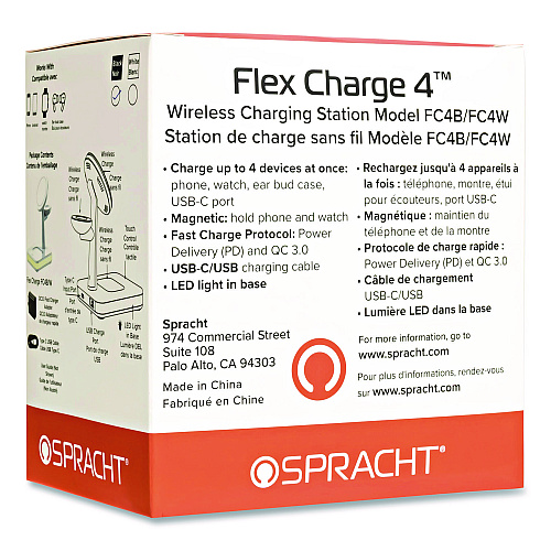 Spracht Flex Charge 4, USB-C, White (FC4W)