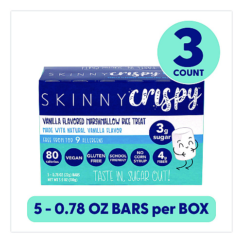 Crispy Treat, Vanilla, 0.78 oz Bars, 5 Bars/Pack, 3 Packs/Carton