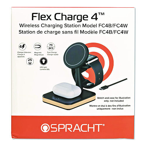 Spracht Flex Charge 4, USB-C, Black (FC4B)