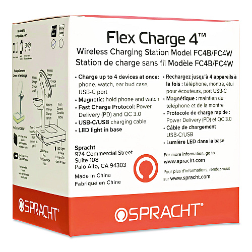 Spracht Flex Charge 4, USB-C, Black (FC4B)