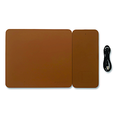 Spracht MagPad Charger and Mouse Pad, Brown (MGPBN)