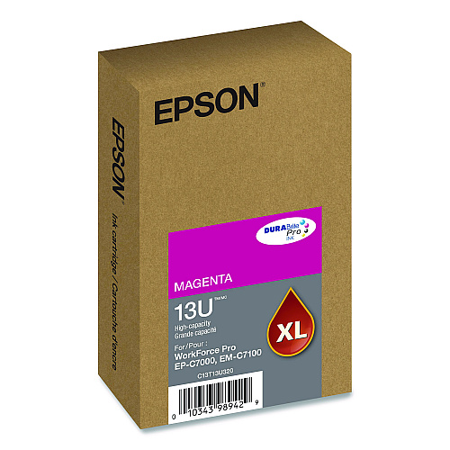 Epson T13U320 (T13U) DURABrite Pro High-Yield Ink, 4,600 Page-Yield, Magenta