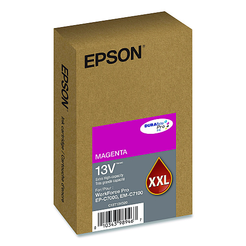 Epson T13V320 (T13V) DURABrite Pro Extra High-Yield Ink, 8,000 Page-Yield, Magenta