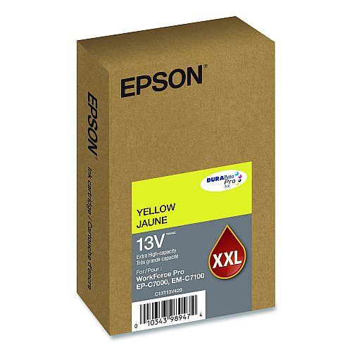 Epson T13V420 (T13V) DURABrite Pro Extra High-Yield Ink, 8,000 Page-Yield, Yellow