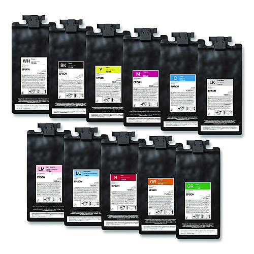 Epson T51U820 (T51U) UltraChrome GS3 Eco-Solvent Ink, 1.5 L, Orange