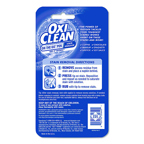 OxiClean On-the-Go Pen Stain Remover, Bonus Size, 22 mL Pen (8057523564EA)