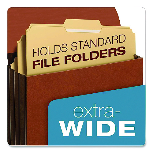 Pendaflex Heavy-Duty Expanding Wallet with Flap and Cord Closure, 7" Expansion, 1 Pocket, Letter Size, Redrope (CL1084GLHD)