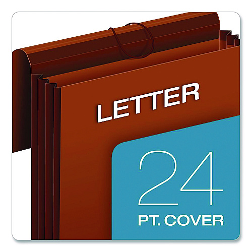 Pendaflex Heavy-Duty Expanding Wallet with Flap and Cord Closure, 7" Expansion, 1 Pocket, Letter Size, Redrope (CL1084GLHD)