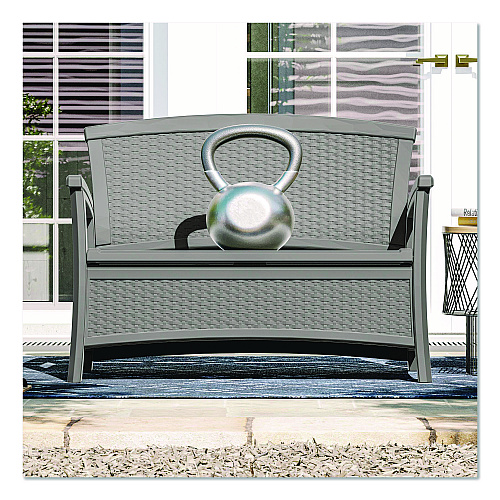 Suncast Elements Loveseat with Storage, 47" x 29.75" x 35.5", Dove Gray (BMWB5000DG)