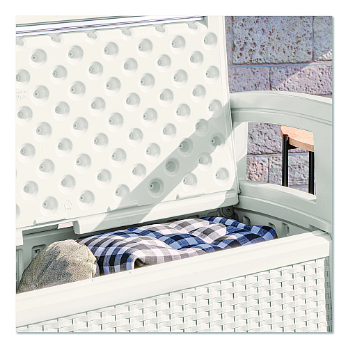 Suncast Elements Loveseat with Storage, 47" x 29.75" x 35.5", Ice Cube (BMWB5000CB)