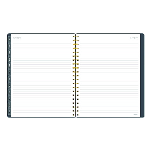 Cambridge Hera Weekly Monthly Planner, Wavy Lines, 11 x 8.5, Black/Gold Cover, 12-Month (Jan to Dec): 2026 (1765905)